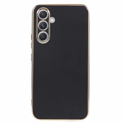For Samsung Galaxy A16 4G / 5G Case TPU Slim Fit Shockproof Phone Cover 6D Electroplating - Black