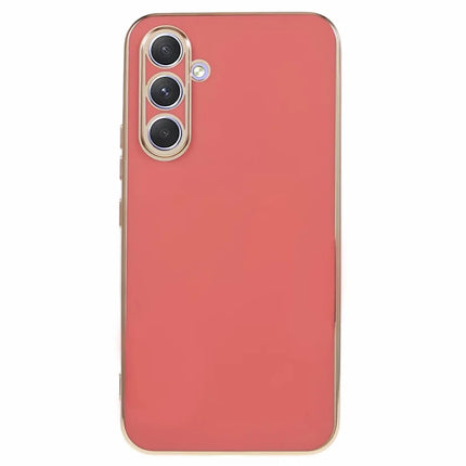 For Samsung Galaxy A16 4G / 5G Case TPU Slim Fit Shockproof Phone Cover 6D Electroplating - Red