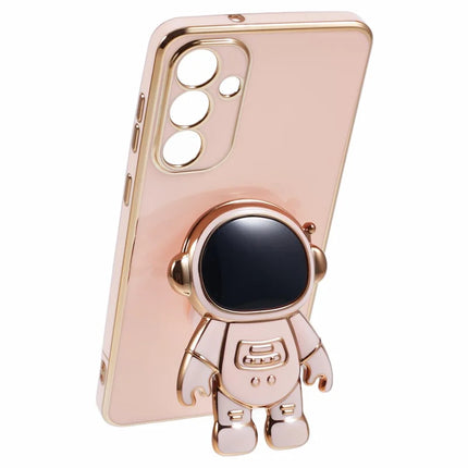 For Samsung Galaxy A05s 4G Case Electroplating Soft TPU Phone Cover Astronaut Hidden Kickstand