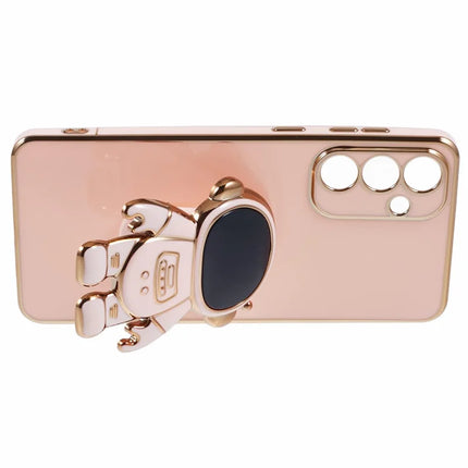 For Samsung Galaxy A05s 4G Case Electroplating Soft TPU Phone Cover Astronaut Hidden Kickstand