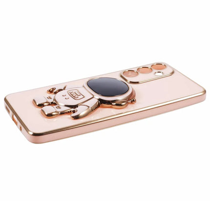 For Samsung Galaxy A05s 4G Case Electroplating Soft TPU Phone Cover Astronaut Hidden Kickstand