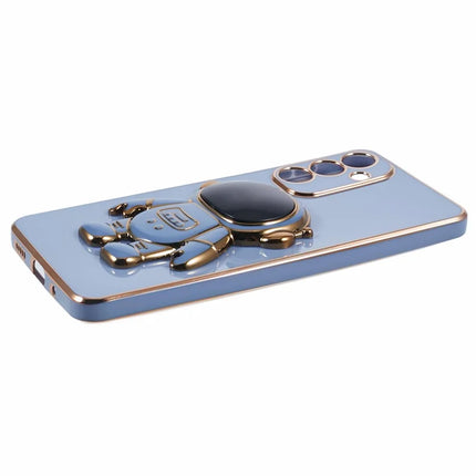 For Samsung Galaxy A05s 4G Case Electroplating Soft TPU Phone Cover Astronaut Hidden Kickstand