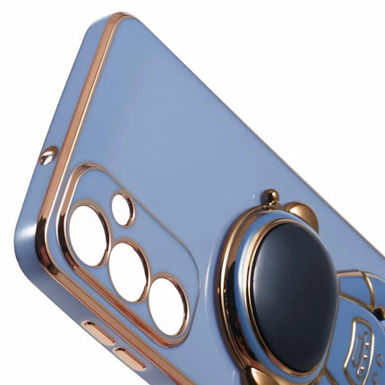 For Samsung Galaxy A05s 4G Case Electroplating Soft TPU Phone Cover Astronaut Hidden Kickstand