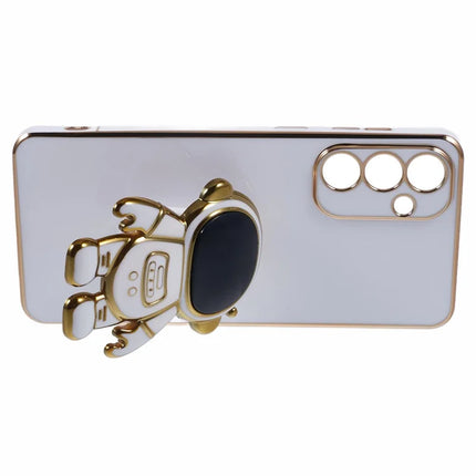 For Samsung Galaxy A05s 4G Case Electroplating Soft TPU Phone Cover Astronaut Hidden Kickstand