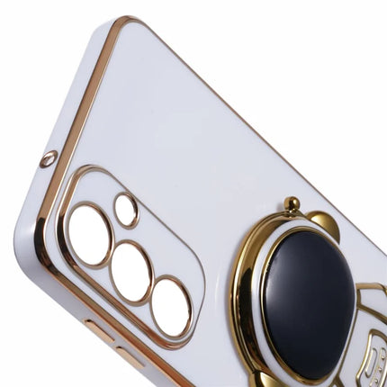 For Samsung Galaxy A05s 4G Case Electroplating Soft TPU Phone Cover Astronaut Hidden Kickstand