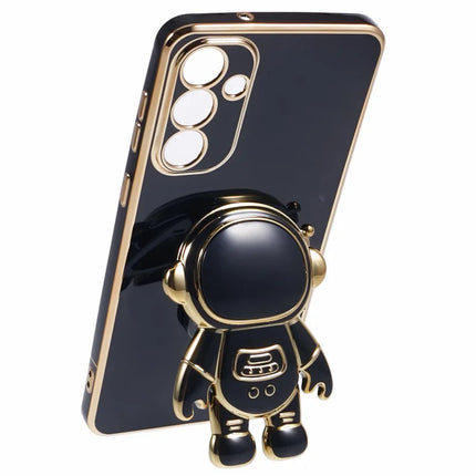 For Samsung Galaxy A05s 4G Case Electroplating Soft TPU Phone Cover Astronaut Hidden Kickstand