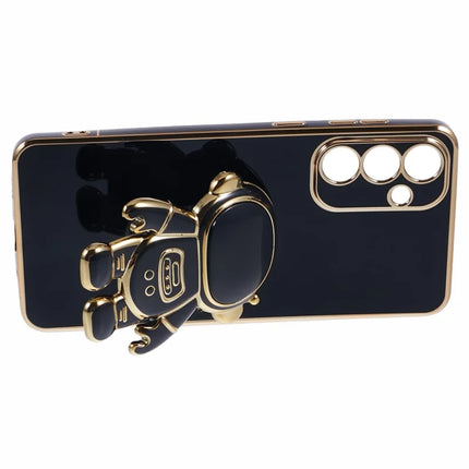 For Samsung Galaxy A05s 4G Case Electroplating Soft TPU Phone Cover Astronaut Hidden Kickstand