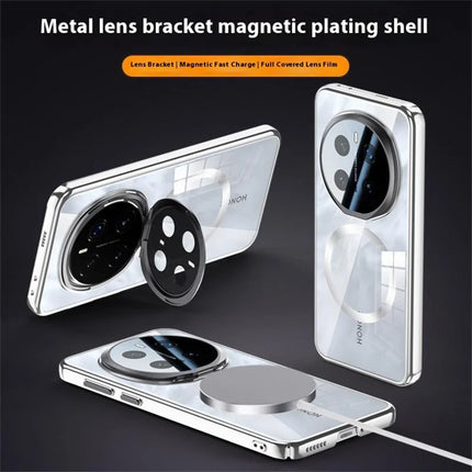 For Honor Magic7 Pro 5G Case Compatible with MagSafe Lens Kickstand Clear PC Back Cover