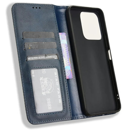 For Honor X5b Plus / X5b Leather Case Wallet Stand Retro Texture Phone Cover