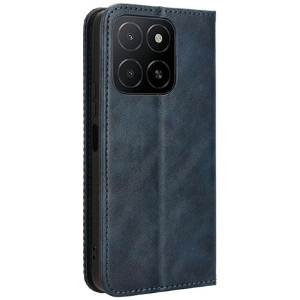 For Honor X5b Plus / X5b Leather Case Wallet Stand Retro Texture Phone Cover