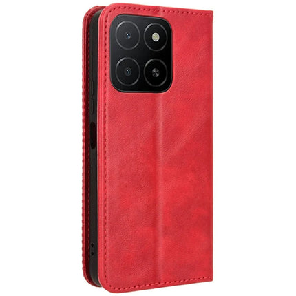 For Honor X5b Plus / X5b Leather Case Wallet Stand Retro Texture Phone Cover