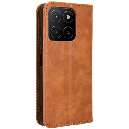 For Honor X5b Plus / X5b Leather Case Wallet Stand Retro Texture Phone Cover
