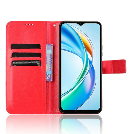 For Honor X5b Plus / X5b Case Crazy Horse Texture PU Leather Phone Wallet Cover