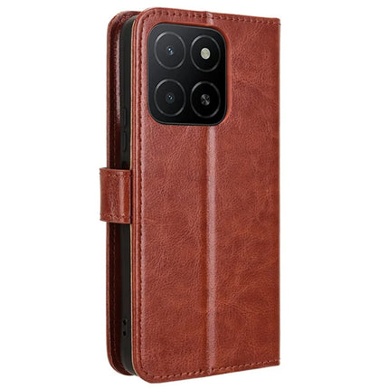 For Honor X5b Plus / X5b Case Crazy Horse Texture PU Leather Phone Wallet Cover