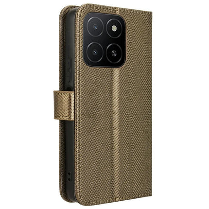 For Honor X5b Plus / X5b Case PU Leather Diamond Texture Wallet Phone Cover