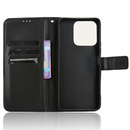 For Honor X5b Plus / X5b Case PU Leather Diamond Texture Wallet Phone Cover