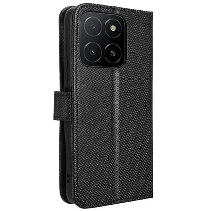 For Honor X5b Plus / X5b Case PU Leather Diamond Texture Wallet Phone Cover