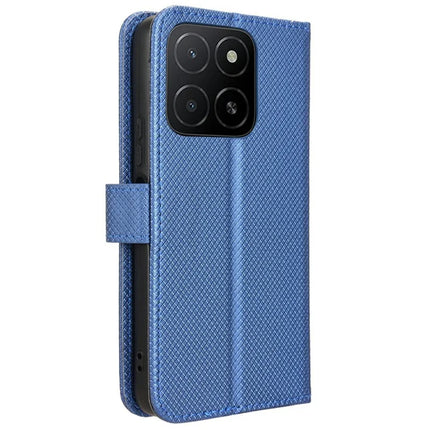 For Honor X5b Plus / X5b Case PU Leather Diamond Texture Wallet Phone Cover
