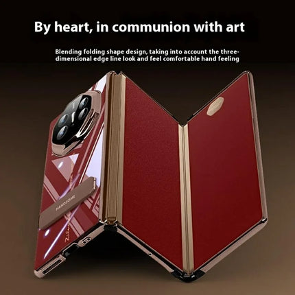For Huawei Mate XT Ultimate Case Kickstand Electroplating Frame Clear PC Phone Back Cover