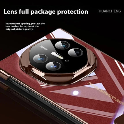 For Huawei Mate XT Ultimate Case Kickstand Electroplating Frame Clear PC Phone Back Cover