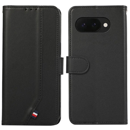 For Google Pixel 9a Case RFID Blocking Flip Leather Phone Cover - Black