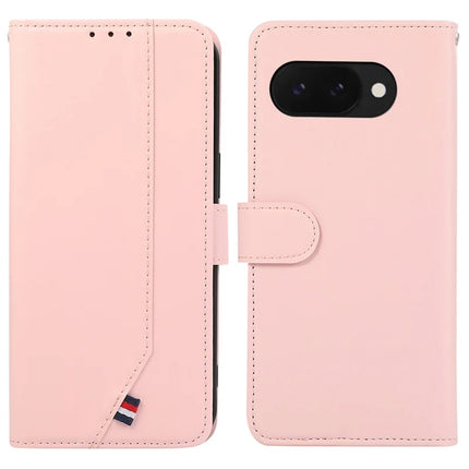 For Google Pixel 9a Case RFID Blocking Flip Leather Phone Cover - Pink