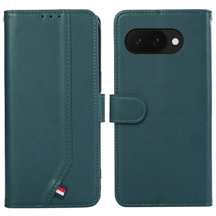 For Google Pixel 9a Case RFID Blocking Flip Leather Phone Cover - Green