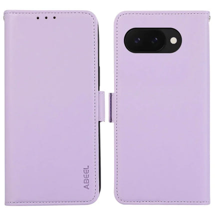 ABEEL For Google Pixel 9a Case Leather Phone Cover with RFID Blocking Wallet - Purple