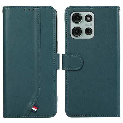 For Motorola Moto G75 5G Case RFID Blocking Flip Leather Phone Cover - Green