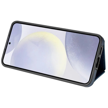 For Samsung Galaxy A15 4G / 5G Case Tri-Fold Card Holder Kickstand TPU+Leather Back Cover with Shoulder Strap