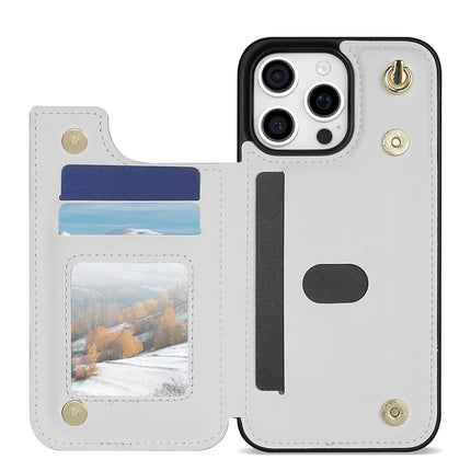 For iPhone 16 Pro Max Case with Wrist Strap Card Slots Rhombus Leather+TPU Phone Cover