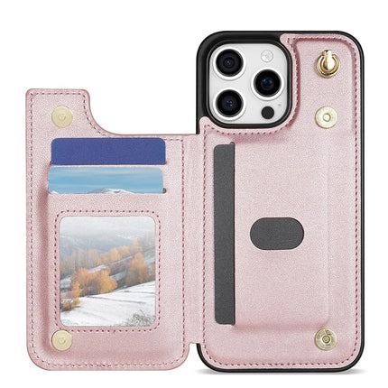 For iPhone 16 Pro Max Case with Wrist Strap Card Slots Rhombus Leather+TPU Phone Cover