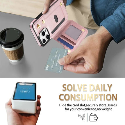 For iPhone 16 Pro Max Case with Wrist Strap Card Slots Rhombus Leather+TPU Phone Cover