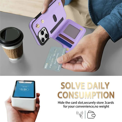 For iPhone 16 Pro Max Case with Wrist Strap Card Slots Rhombus Leather+TPU Phone Cover