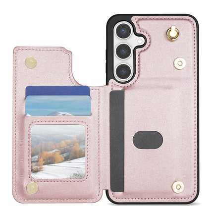 For Samsung Galaxy A15 4G / 5G Case with Wrist Strap Card Slots Rhombus Leather+TPU Phone Cover