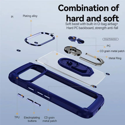 For Google Pixel 9 Pro  /  Pixel 9 Case Alloy Lens Frame PC + TPU Kickstand Phone Back Cover