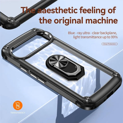For Google Pixel 9 Pro XL Case Alloy Lens Frame PC + TPU Kickstand Phone Back Cover