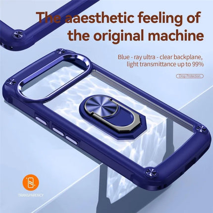 For Google Pixel 9 Pro XL Case Alloy Lens Frame PC + TPU Kickstand Phone Back Cover