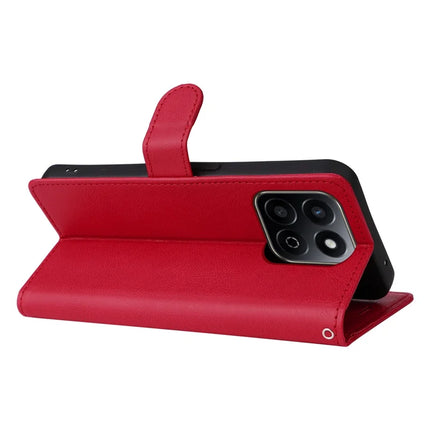 For Honor Play 60 Plus 5G / Play 9T / X7c 4G / 200 Smart 5G Case Solid Color Leather Mobile Cover Wallet Stand with Strap