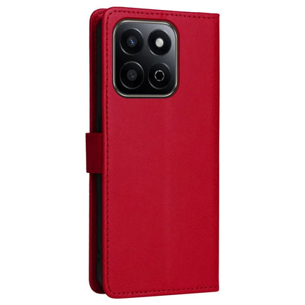 For Honor Play 60 Plus 5G / Play 9T / X7c 4G / 200 Smart 5G Case Solid Color Leather Mobile Cover Wallet Stand with Strap