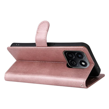 For Honor Play 60 Plus 5G / Play 9T / X7c 4G / 200 Smart 5G Case Solid Color Leather Mobile Cover Wallet Stand with Strap