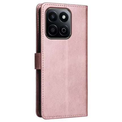 For Honor Play 60 Plus 5G / Play 9T / X7c 4G / 200 Smart 5G Case Solid Color Leather Mobile Cover Wallet Stand with Strap