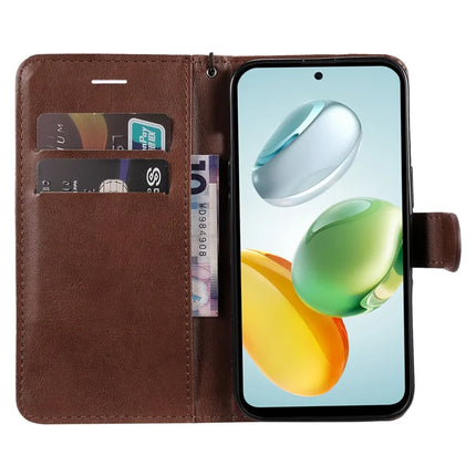 For Honor Play 60 Plus 5G / Play 9T / X7c 4G / 200 Smart 5G Case Solid Color Leather Mobile Cover Wallet Stand with Strap