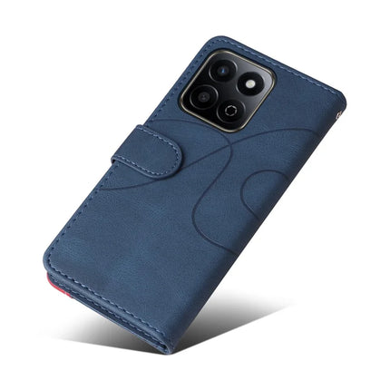 For Honor Play 60 Plus 5G / Play 9T / X7c 4G / 200 Smart 5G Leather Case Wallet Stand Color Splicing Phone Cover