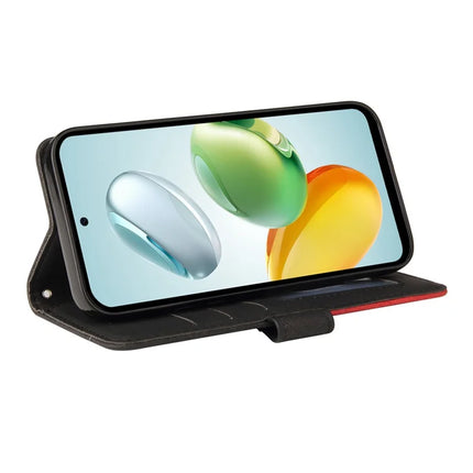 For Honor Play 60 Plus 5G / Play 9T / X7c 4G / 200 Smart 5G Leather Case Wallet Stand Color Splicing Phone Cover