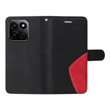 For Honor Play 60 Plus 5G / Play 9T / X7c 4G / 200 Smart 5G Leather Case Wallet Stand Color Splicing Phone Cover