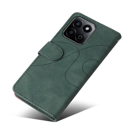 For Honor Play 60 Plus 5G / Play 9T / X7c 4G / 200 Smart 5G Leather Case Wallet Stand Color Splicing Phone Cover