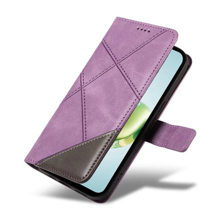 For Honor Play 60 Plus 5G / Play 9T / X7c 4G / 200 Smart 5G Leather Case Geometric Line Wallet Phone Cover