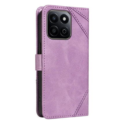 For Honor Play 60 Plus 5G / Play 9T / X7c 4G / 200 Smart 5G Leather Case Geometric Line Wallet Phone Cover