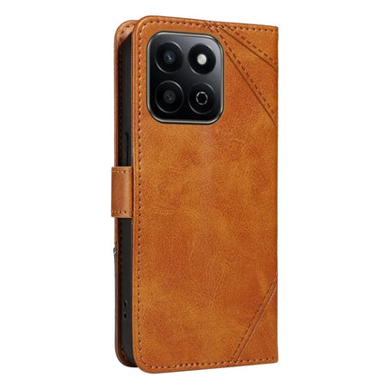 For Honor Play 60 Plus 5G / Play 9T / X7c 4G / 200 Smart 5G Leather Case Geometric Line Wallet Phone Cover
